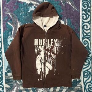 Y2K Hurley Brown Super Comfy Heavy Hoodie